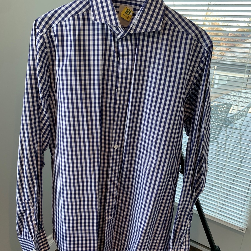 Strong Suit Trim Fit Check Dress Shirt